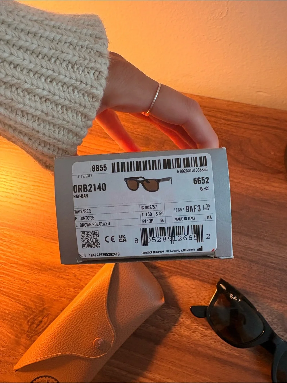 Ray-Ban Women’s Tortoiseshell Sunglasses with Brown Lenses